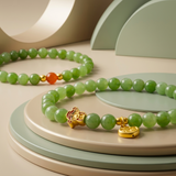 24K Gold Hetian Jade Bracelet