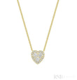 Halo Heart Illusion Diamond Pendant