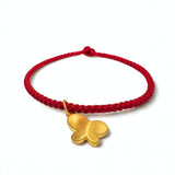 24K Gold Butterfly Charm Bracelet