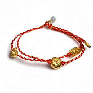 24K Gold Bracelet (Lucky, Wealth Charm)