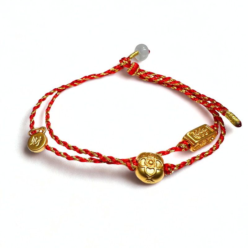 24K Gold Bracelet (Lucky, Wealth Charm)