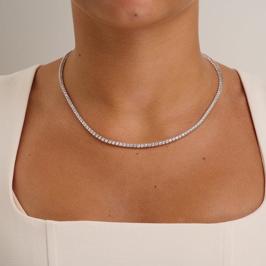 Lab Grown Tennis Necklace