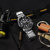 SEIKO 5 SPORTS AUTOMATIC WATCH IN BLACK DIAL SRPD55K1