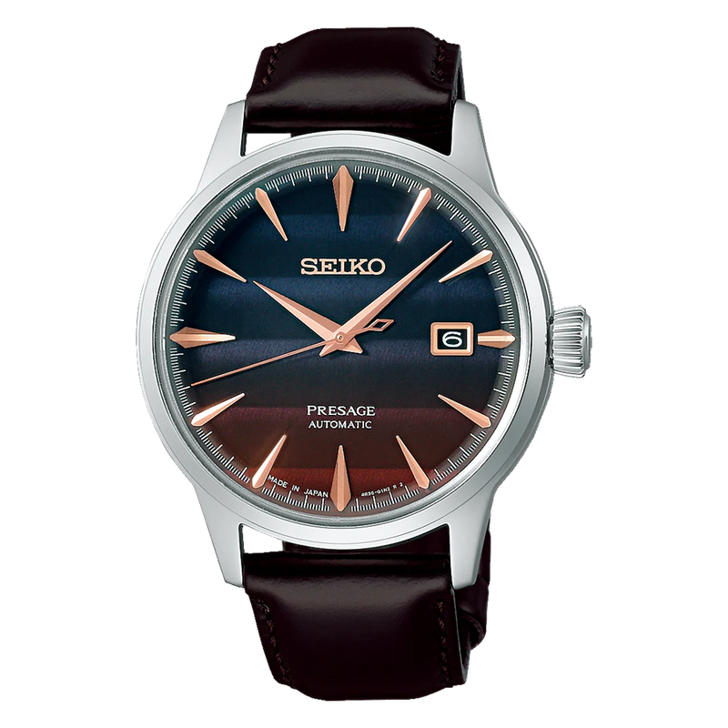 seiko presage automatic brown gradient cocktail time manhattan