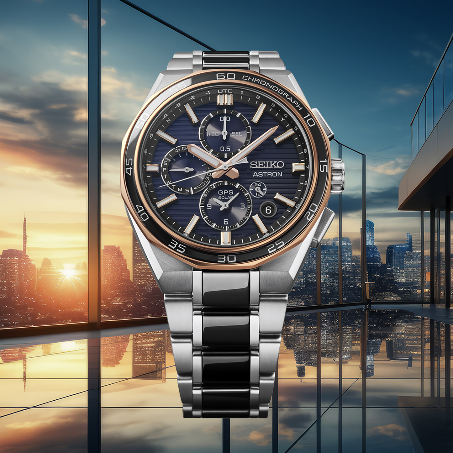 Seiko Astron GPS Solar Dual-Time Chronograph Limited Edition SSH180