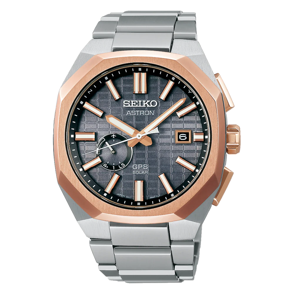 Seiko Astron GPS Solar Rose Gold Crystal Box SSJ014J1