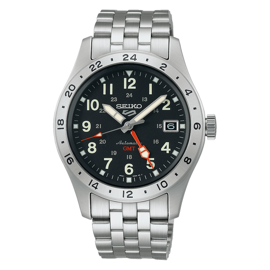 SEIKO 5 Sports Field GMT Black Stainless Steel SSK023