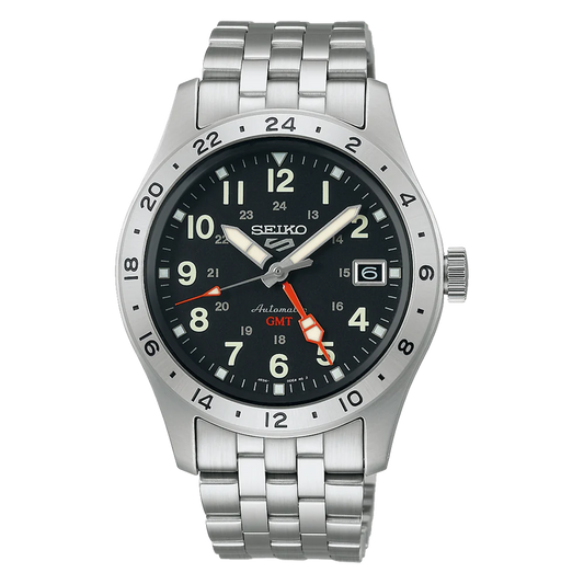 SEIKO 5 Sports Field GMT Black Stainless Steel SSK023K1