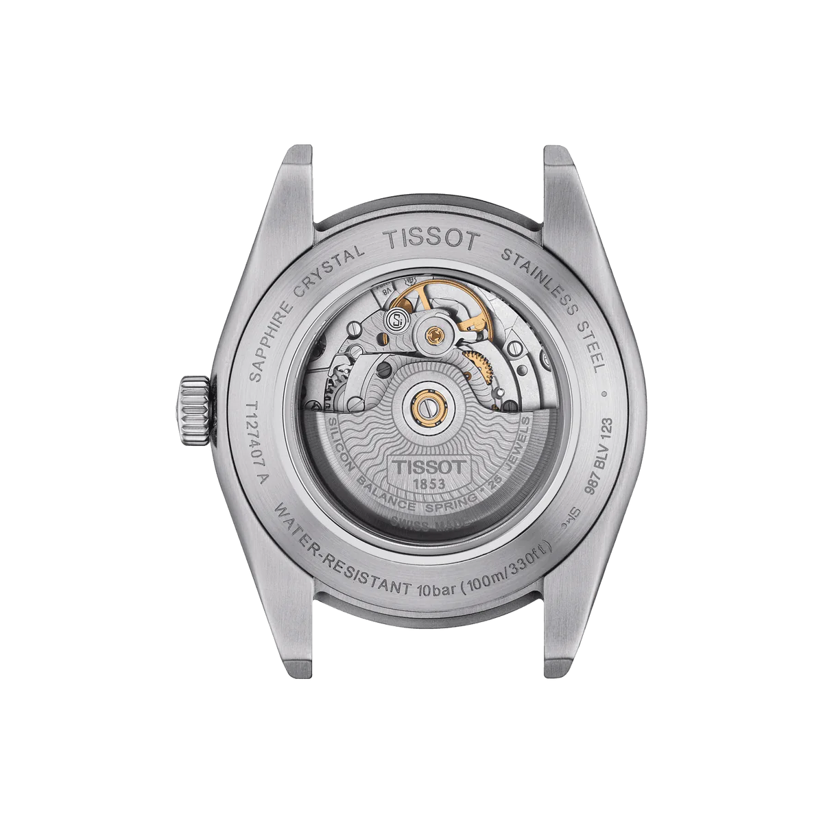 TISSOT GENTLEMEN POWERMATIC 80 ICE BLUE DIAL WATCH-T127.407.11.351.00