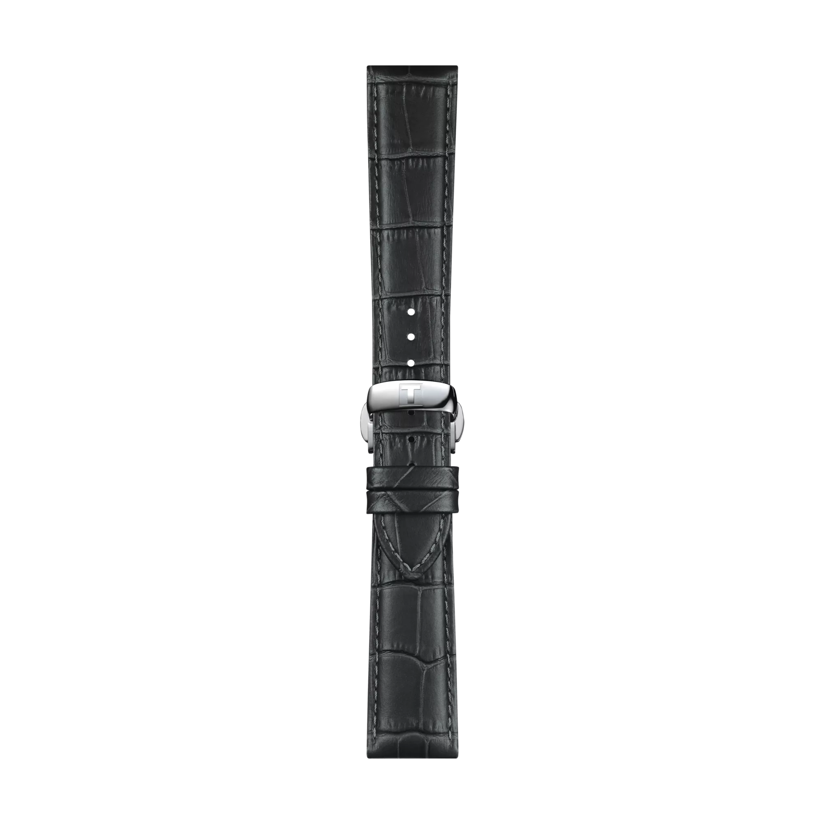 Tissot official grey leather strap lugs 21 mm T852045750