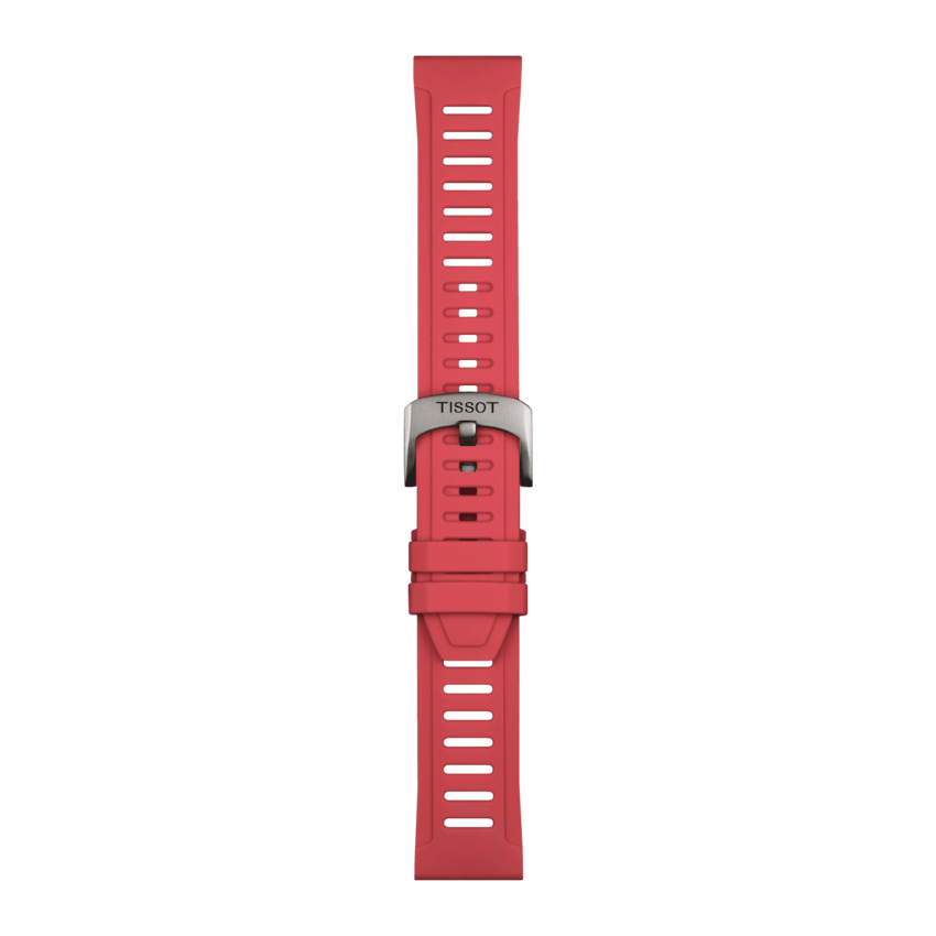 TISSOT OFFICIAL RED SILICONE STRAP LUGS 21 MM T852049243