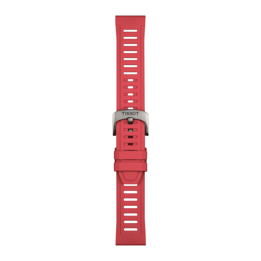 TISSOT OFFICIAL RED SILICONE STRAP LUGS 21 MM T852049243