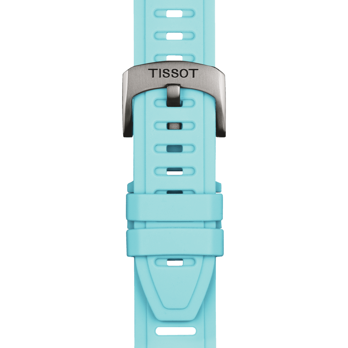 TISSOT OFFICIAL ICE BLUE SILICONE STRAP LUGS 21 MM XS T852049329
