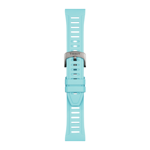 TISSOT OFFICIAL ICE BLUE SILICONE STRAP LUGS 21 MM XS T852049329