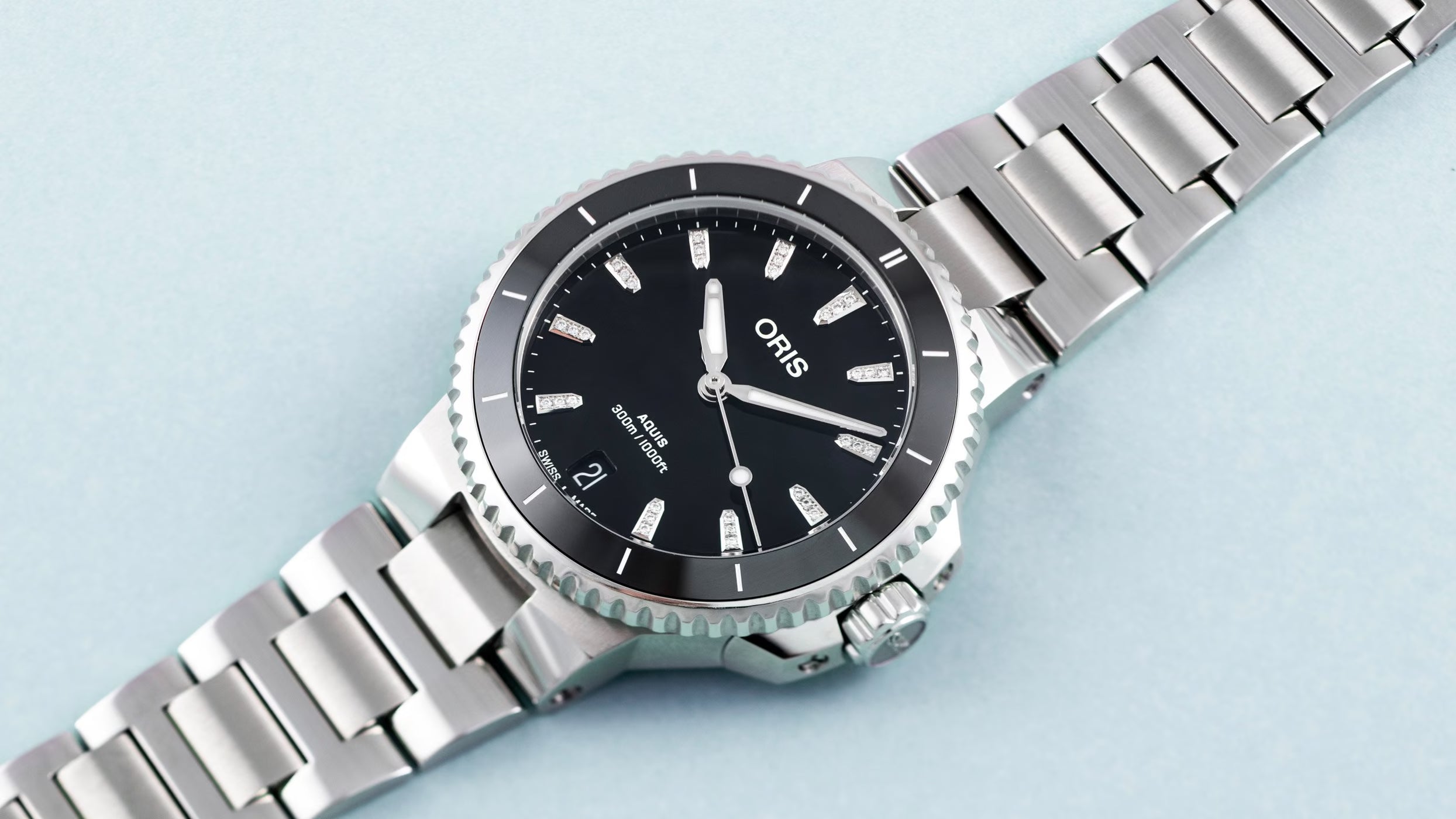 ORIS Aquis Aquis Date Diamonds  01 733 7792 4194-07 8 19 05P