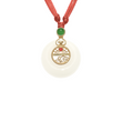 24K Hetian Jade Necklace (peace buckle)