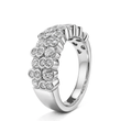White Gold Multi-Row Diamond Band