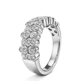 White Gold Multi-Row Diamond Band