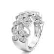 White Gold Floral & Butterfly Diamond Ring