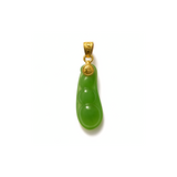24K Hetian Jade Pendant (Bean)