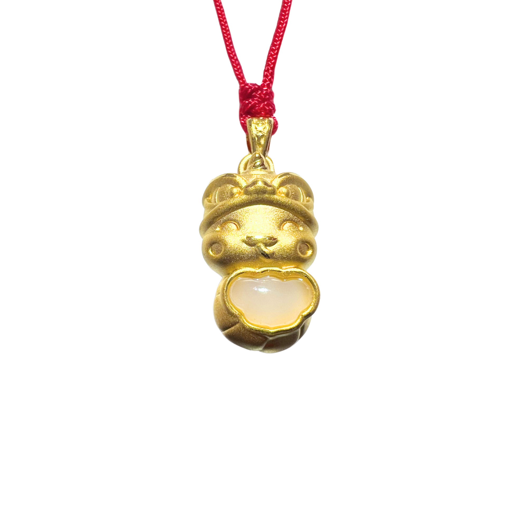 24K Hetian Jade Necklace (Lion Dance Snake)