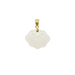 24K Hetian Jade Pendant (Peace buckle)