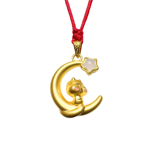 24K Hetian Jade Chinese Zodiac Necklace (Snake)