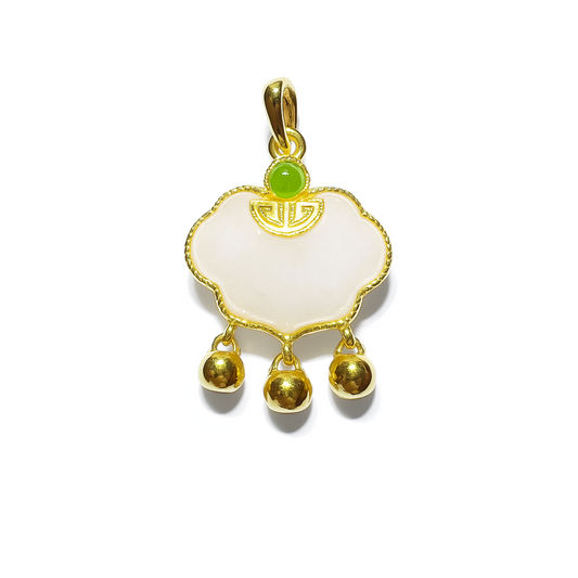 24K Hetian Jade Pendant (Auspicious Cloud)