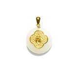 24K Hetian Jade Pendant (Peace buckle)