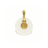 24K Hetian Jade Pendant (Peace buckle)