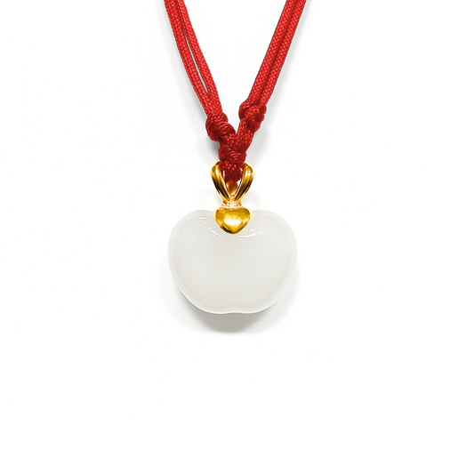 24K Hetian Jade Necklace (Apple)
