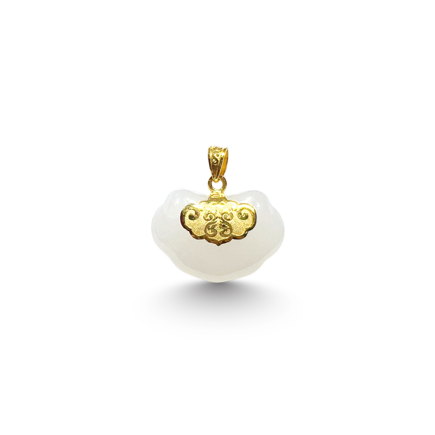 24K Hetian Jade Pendant (Auspicious Cloud)