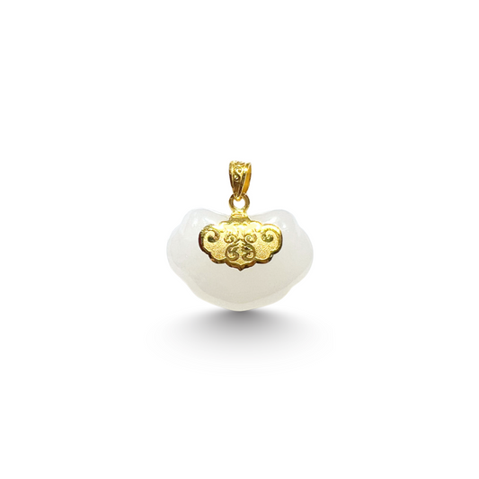 24K Hetian Jade Pendant (Auspicious Cloud)