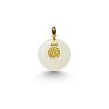 24K Hetian Jade Pendant (Peace buckle)