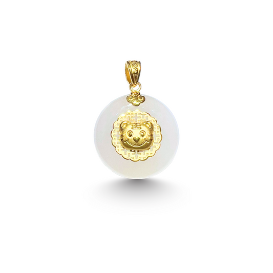 24K Hetian Jade Zodiac Pendant (Tiger)