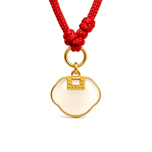 24K Hetian Jade Pendant (auspicious cloud)