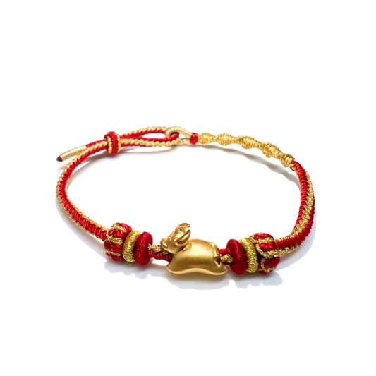 24K Gold Bracelet Chinese Zodiac (Ox)
