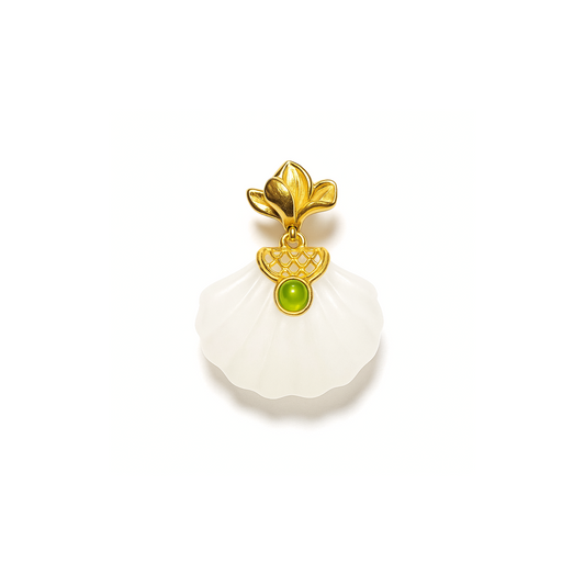 24K Hetian Jade Pendant (Shell)