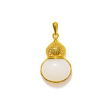 24K Hetian Jade Pendant (Calabash)