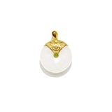 24K Hetian Jade Pendant (Peace Buckle)