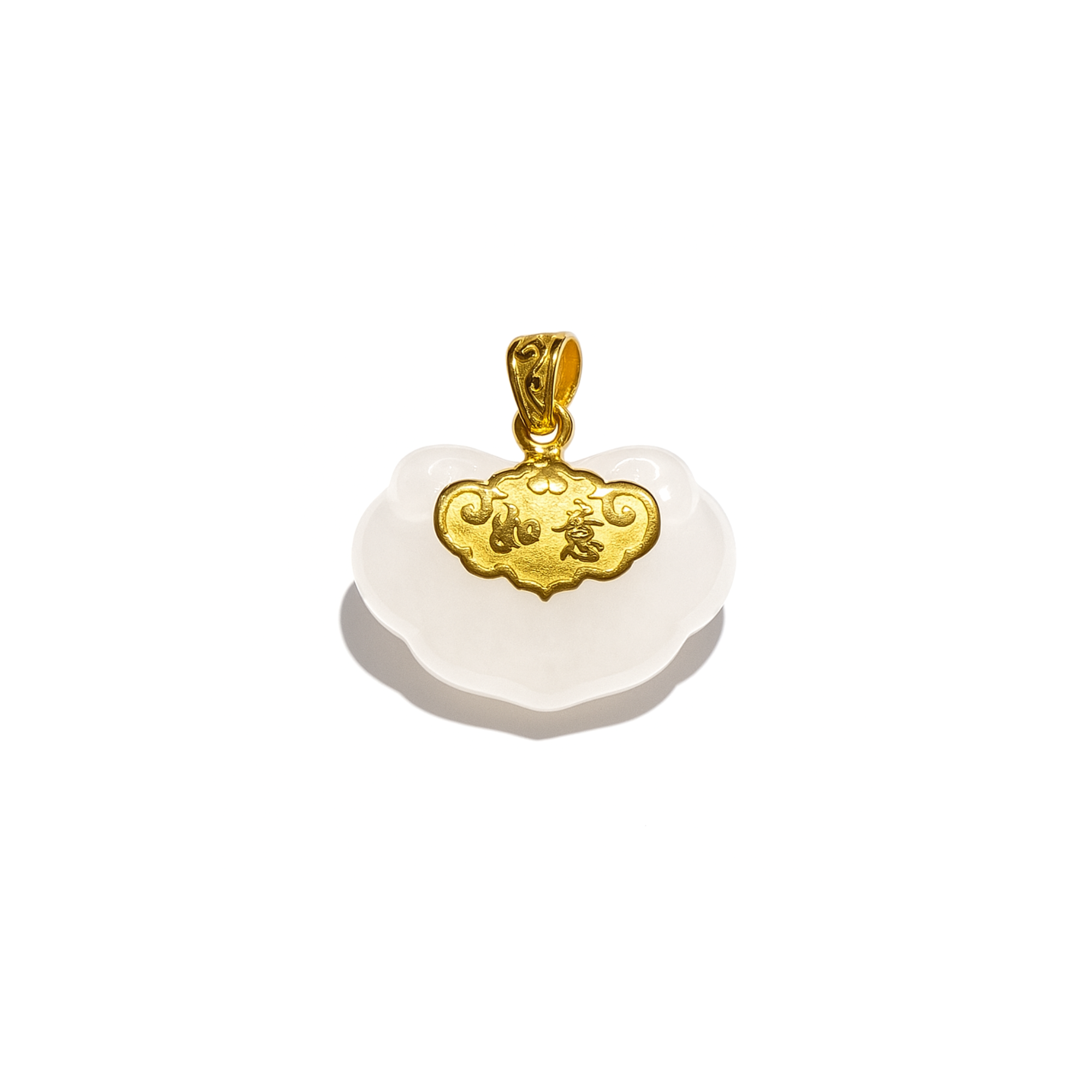 24K Hetian Jade Pendant (Auspicious Cloud)
