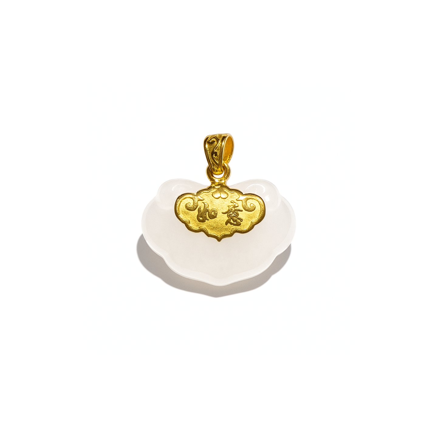 24K Hetian Jade Pendant (Auspicious Cloud)