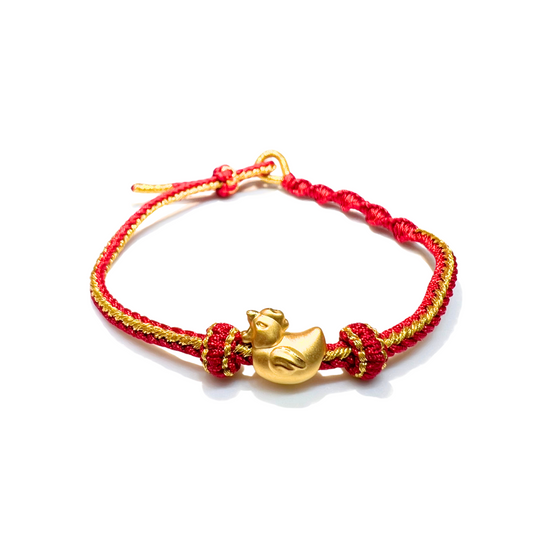 24K Gold Bracelet Chinese Zodiac (Rooster)