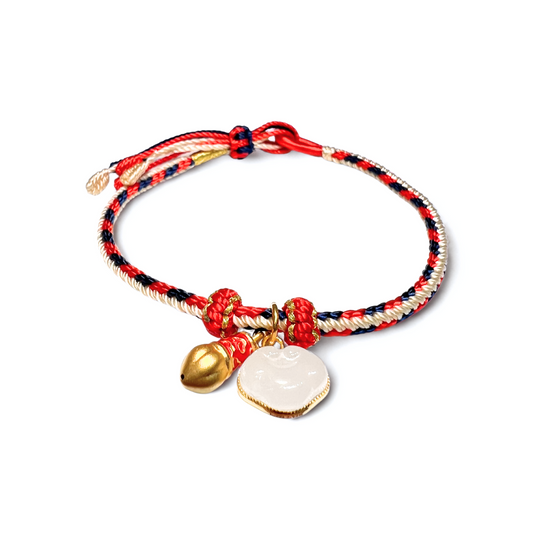 24K Gold Bracelet (Hetian Jade, lucky charm)