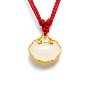 24K Hetian Jade Necklace (auspicious cloud)