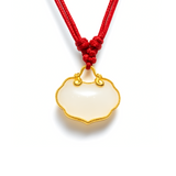 24K Hetian Jade Necklace (auspicious cloud)