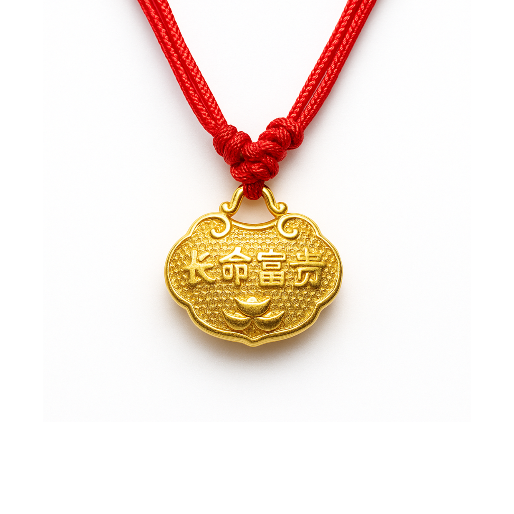 24K Hetian Jade Necklace (auspicious cloud)