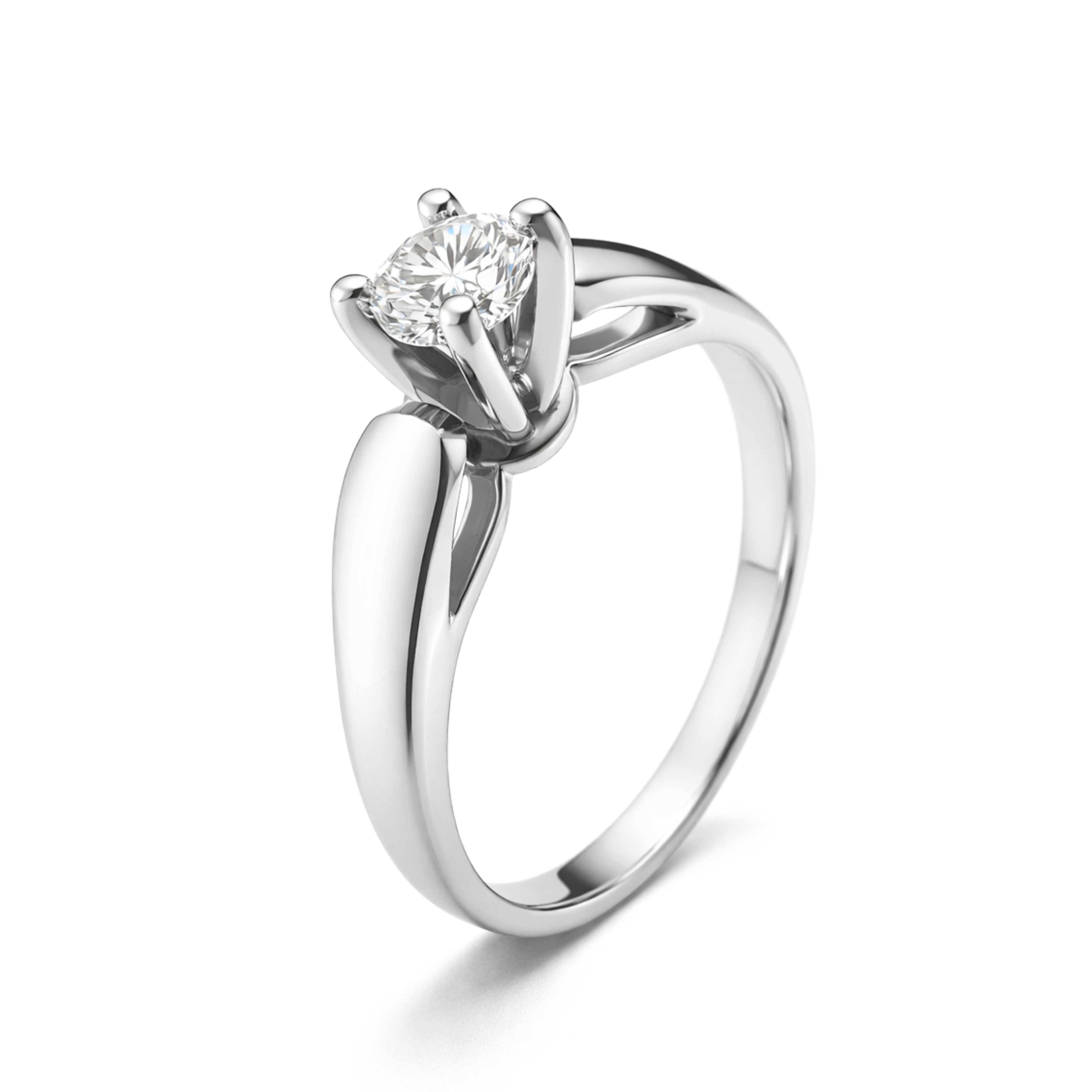 White Gold Classic Solitaire Diamond Engagement Ring