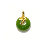 24K Hetian Jade Pendant (Peace buckle)