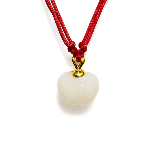24K Hetian Jade Necklace (Apple)